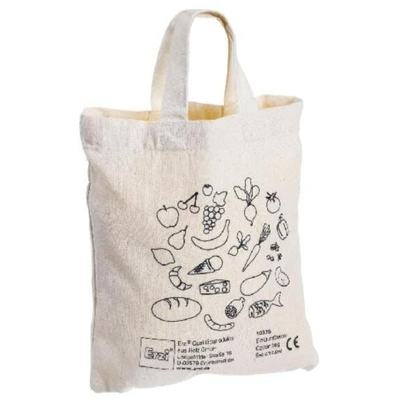 NWT Erzi Wooden Toys Cotton Market Shopping Bag - Picture 1 of 1